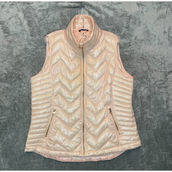Calvin Klein Jackets & Blazers - Calvin Klein Women Activewear Full Zip Down Puffer Vest Packable Lightweight 2XL